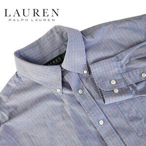 LAUREN RALPH LAUREN Plaid Button-Up Shirt Classic Fit 16.5 XL